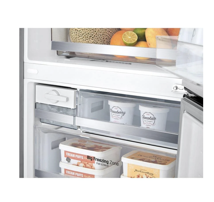 LG GB-455PL 420L Bottom Mount Fridge (Stainless Steel)
