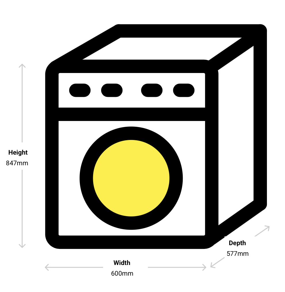 ChiQ WFL85T48W2 8.5kg Front Load Washing Machine (White)