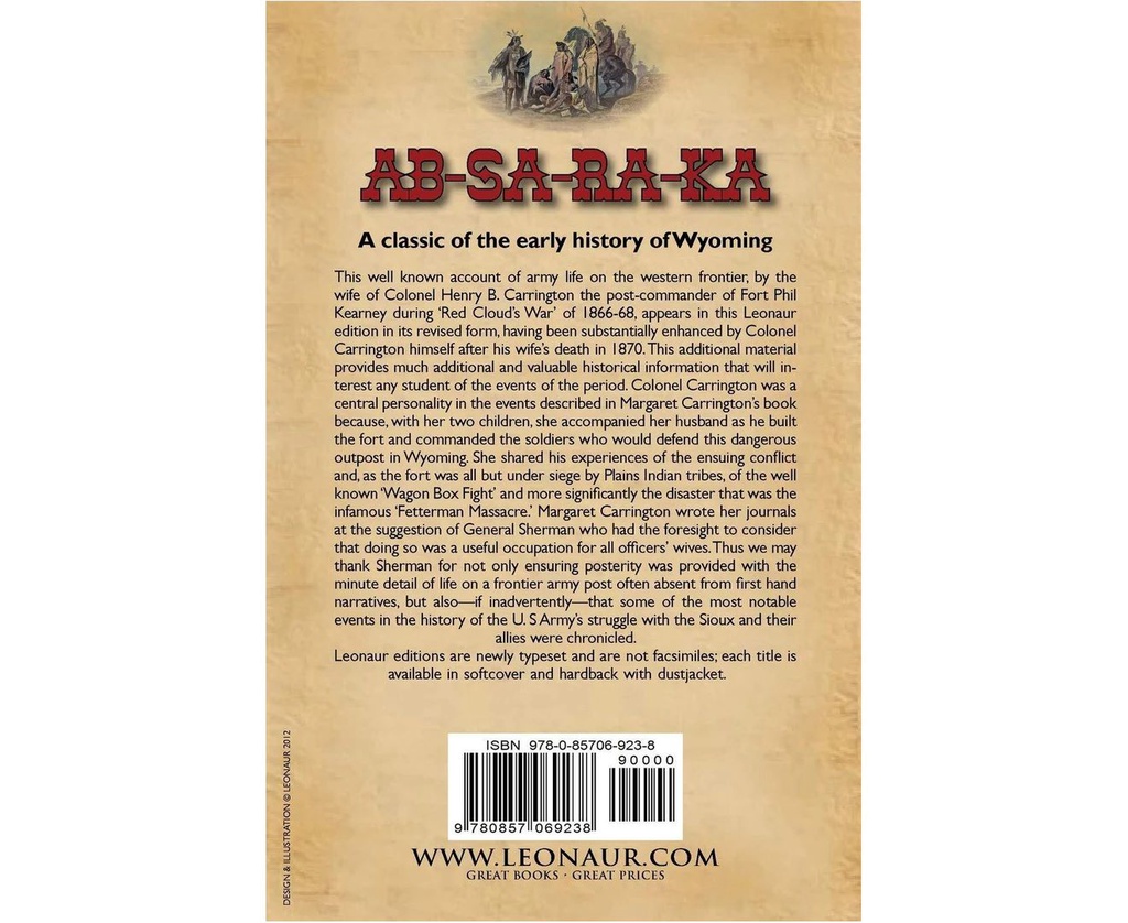 AB-SA-RA-KA OR WYOMING OPENED PAPERBACK BOOK