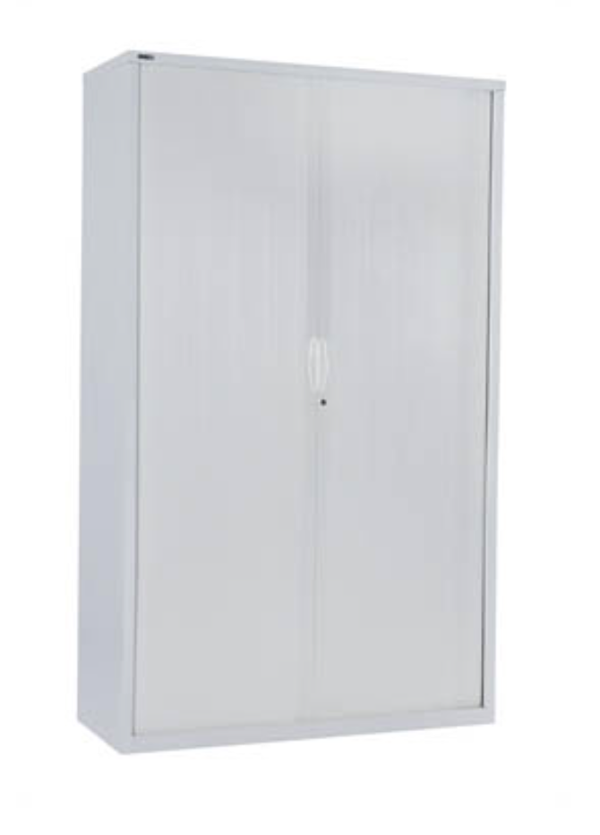 GO STEEL TAMBOUR DOOR CABINET 5 SHELVES 1981 X 900 X 473MM WHITE CHINA