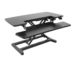 RAPID FLUX ELECTRIC HEIGHT ADJUSTABLE DESK RISER 880 X 415MM BLACK